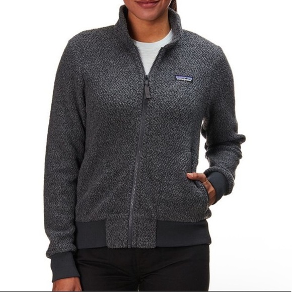 Patagonia Jackets & Blazers - Patagonia Woolyester Fleece Jacket Full Zip Side Pockets Charcoal Gray Size M